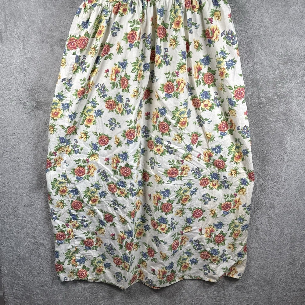 Vintage 90s Victoria’s Secret Floral Cottagecore Prairie Peasant Sundress Size M - Picture 9 of 13